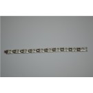 Silver Womens Magnetic Bracelet Stones