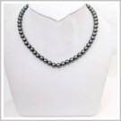 DM-BN-08 SILVER Magnetic Hematite Necklace 