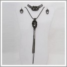 DM BLACK 3 PC Magnetic Necklace, Bracelet & Earing Set 