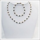 UNK033 Magnetic Hematite Necklace and Bracelet Set
